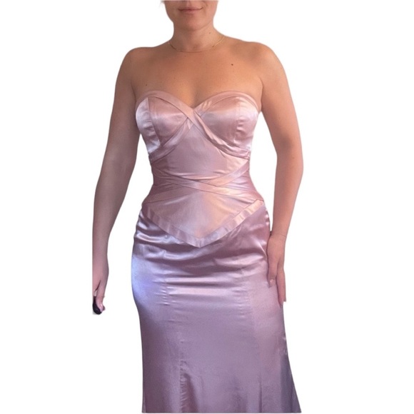 Jovani Strapless Gown Pink - Picture 4 of 6